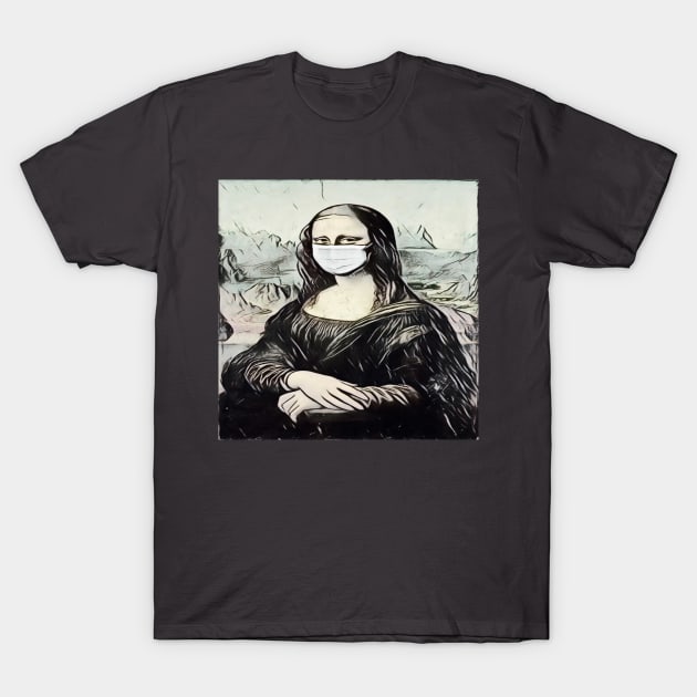 Even Mona Lisa Wears a Mask T-Shirt by CocoBayWinning 